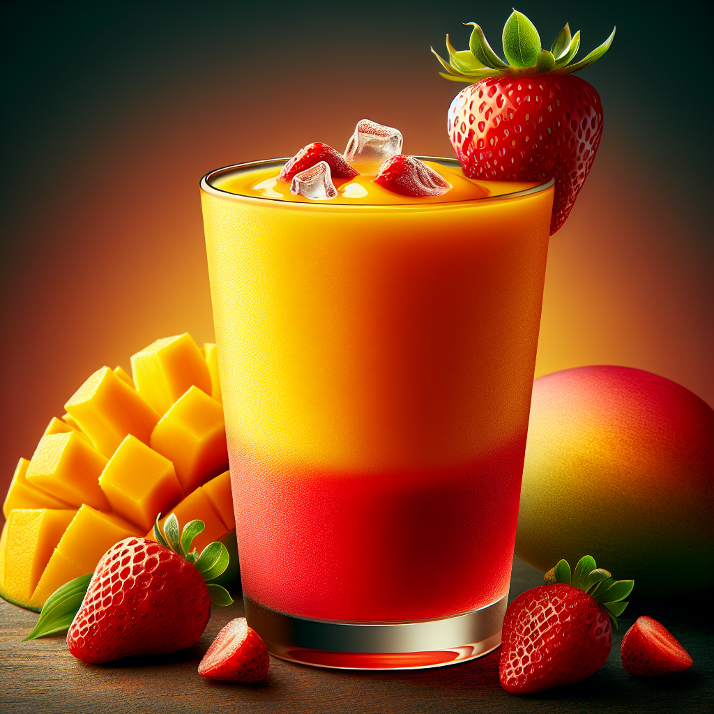 Mango And Strawberry Smoothie