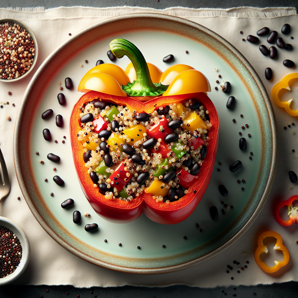 Quinoa And Black Bean Stuffed Peppers