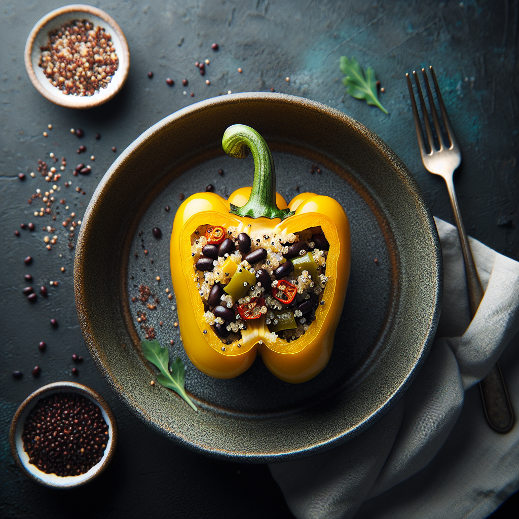 Quinoa And Black Bean Stuffed Peppers