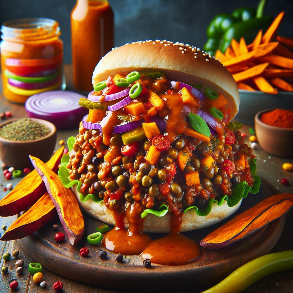 Vegan Sloppy Joes With Sweet Potato Wedges