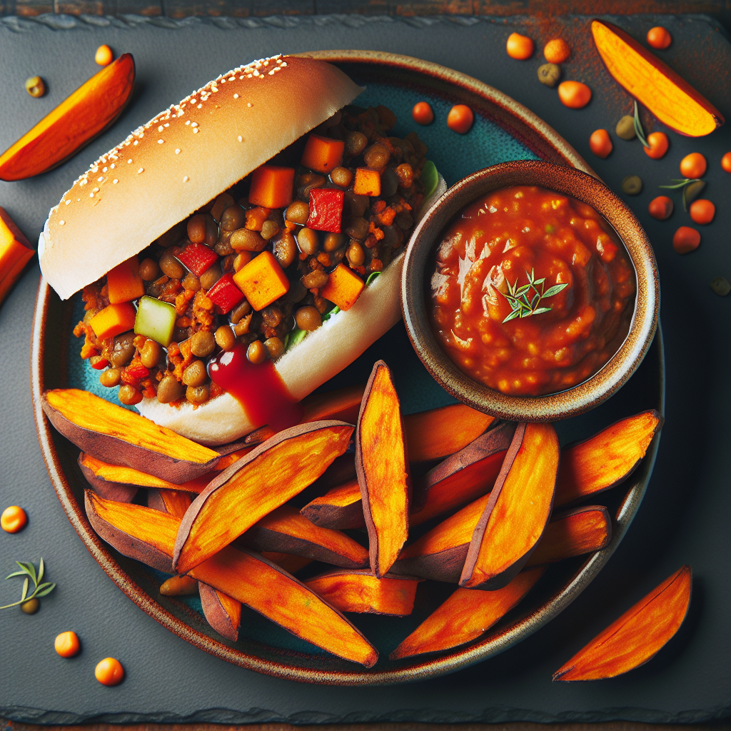 Vegan Sloppy Joes With Sweet Potato Wedges